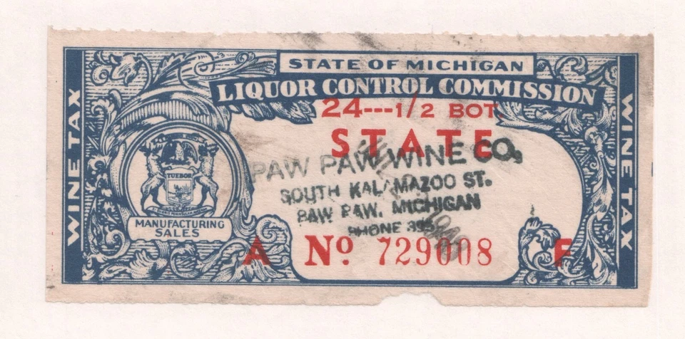 W143 Mich Liq Control Commission Wine Tax/Fault Pull Perf - Image 1 of 1