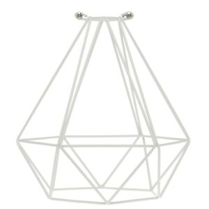 Plug in  Cage Geometric Pendant Light With Vintage Style Braided Cord