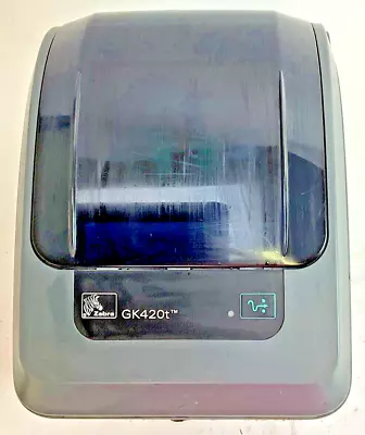 ZEBRA GK420T THERMAL LABEL PRINTER 24VDC 2.5A *NO POWER CORD* - Image 1 of 4