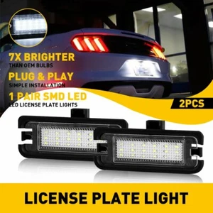 Car Rear LED License Plate Light Lamp Assembly For 2015-2021 Ford Mustang 6000K - Foto 1 di 12