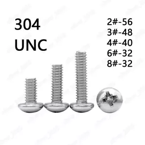 304 Tornillos de Cabeza de Bandeja Cruzada Phillips Tornillos de Máquina 2# 3# 4# 6# 8# - Imagen 1 de 6