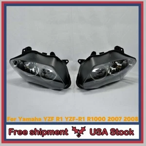 Faro transparente para Yamaha YZF R1 YZF-R1 R1000 2007 2008 STOCK EE. UU. - Imagen 1 de 2