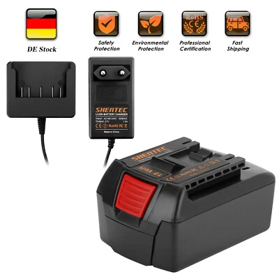 SHENTEC 6AH 18V Li-Ion Akku/Ladegerät für BOSCH BAT619 BAT609 BAT610 BAT618 GWS 18 V-LI