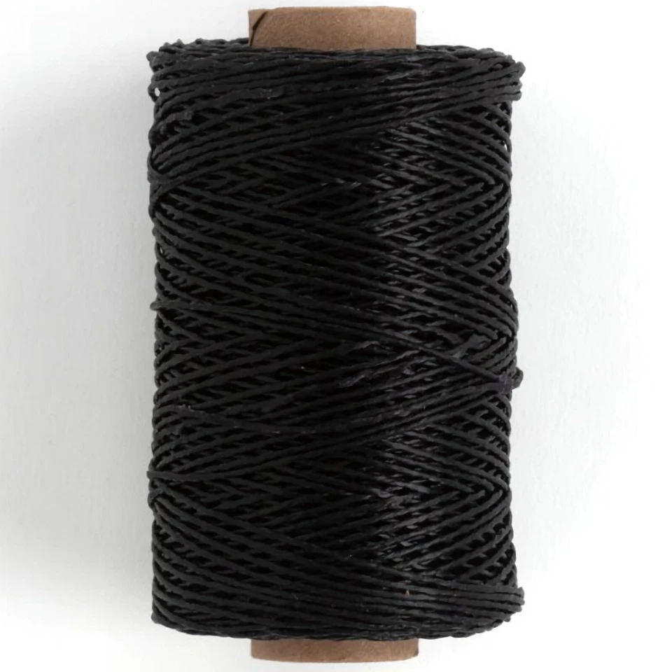 Tejas Black Waxed Thread 132 Yards Spool 1220-01 Tandy Leather Hand Sewing   - Image 1 of 1