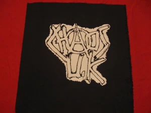 CHAOS UK BACKPATCH/punk/exploited/discharge/disorder/resist/conflict/hardcore - Imagen 1 de 1