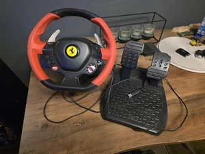 Thrustmaster Ferrari 458 Spider Steering Wheel with Foot Pedals - Red/Black - Picture 1 of 3