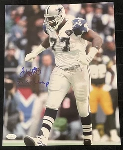 Foto firmada por Jim Jeffcoat de los Dallas Cowboys 11x14 varias inscripciones JSA - Imagen 1 de 3