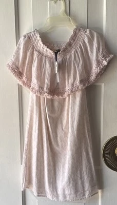 NWT Hatley Olivia Dress in Pink and White Scallops Print Women's Size S/P Foto 1 de 4
