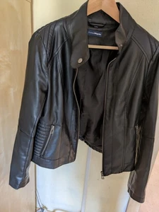 Lederjacke Damen Schwarz Größe 38 Kunstleder  - Bild 1 von 4