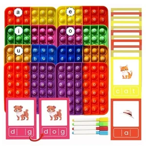 CVC Word Popper & CVC Word Flashcards, CVC Word Games, Learn to Read Fidgety ... - Picture 1 of 7