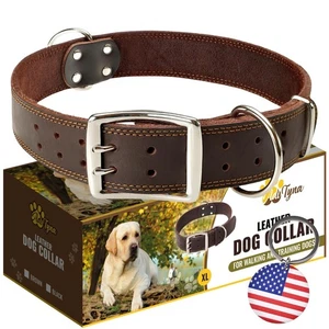 Großes Leder Hundehalsband - XXL Hundehalsband für Riesenrassen wie Mastiff (Gia... - Bild 1 von 8