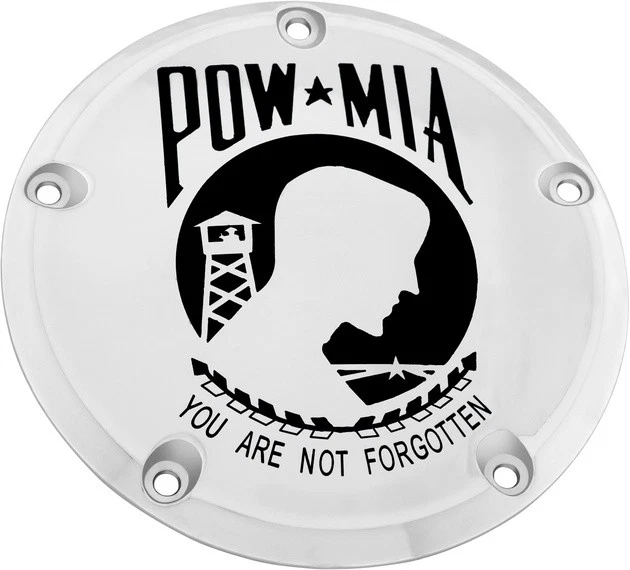 Custom Engraving POW-MIA Derby Cover Chrome #POW01-12 Harley Davidson - Image 1 of 1