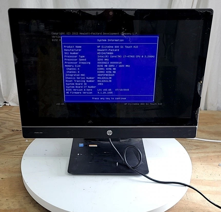 HP 1JF76UT#ABA EliteOne 800 G3 23.8' All-in-One PC - 8 GB RAM - 256 GB SSD - Intel HD Graphics - Black/Gray HP EliteOne 800 G1 PC Desktops \u0026 All-In-One Computers for sale - eBay