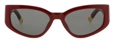 Gafas de sol Jacquemus GALA JAC5 Borgoña marco ojo de gato lentes grises 55-19-135 NUEVO Foto 1 de 2
