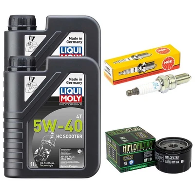 Inspektion 2L Set Öl Ölfilter Zündkerze für Gilera Nexus 500 Nexus500 2004-2014 - Bild 1 von 4