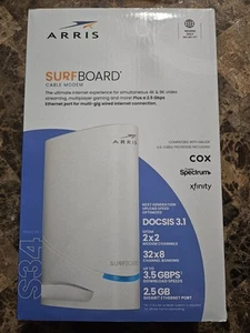 ARRIS Surfboard S34 DOCSIS 3.1 Multi-Gigabit CableModem - Read for details - Afbeelding 1 van 4