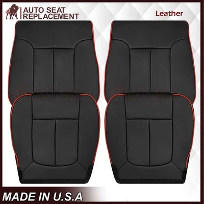 2011 2012 2013 2014 For Ford F150 Front Leather Replacement Seat Cover In Black - Image 1 of 4
