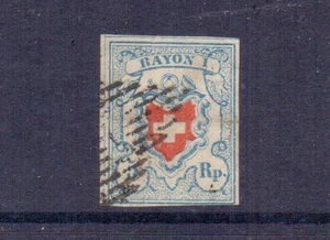 SUIZA 1851 5r RAYON I USADO (PLIEGUE HORIZONTAL) - Imagen 1 de 2