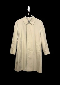London Fog Men’s Trench Coat Size 40S Beige Fleece Removable Lining Classic USA - Picture 1 of 13