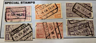 6 BÉLGICA Q140/169 PAQUETERÍA USADA CORREO, EMISIONES FERROVIARIAS Foto 1 de 2