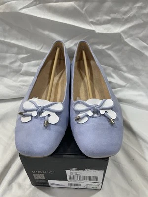 Vionic Klara Women's Ballet Comfort Flat, Color Skyway Blue, Size 12 Wide - Image 1 of 4