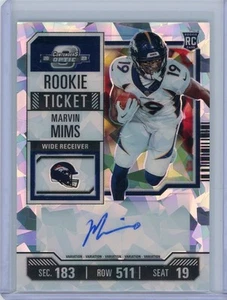 2023 Panini Contenders Optic Cracked Ice Rookie Auto #124 Marvin Mims #21/22 - Bild 1 von 2
