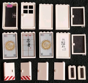 LEGO Windows Doors White Frames Panes Pieces Mixed Sizes Bundle Lot 60596 1x4x6 - Picture 1 of 5