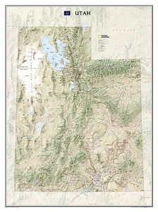 National Geographic Utah UT Wandkarte Standard 40,5" x 30,25" RE01020411 - Bild 1 von 1