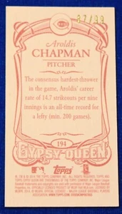 Aroldis Chapman 2014 topps gypsy queen Mini ltd 87/99 - Picture 1 of 2