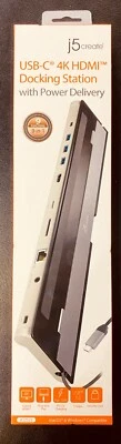 J5Create JCD533 USB-C 4K HDMI Docking Station Power Delivery for Mac PC iPad Pro - Image 1 of 4