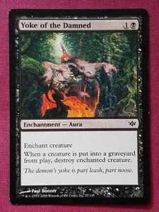Magic The Gathering CONFLUX YOKE OF THE DAMNED black card MTG - Picture 1 of 2
