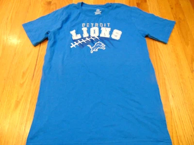 NFL TEAM APPAREL DETROIT LIONS BLUE T-SHIRT YOUTH XL (14/16) - Image 1 of 3