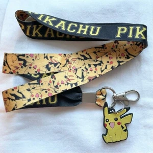 Pikachu Pokemon Kids Lanyard - Black and Yellow - Picture 1 of 3