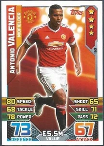 TOPPS MATCH ATTAX 2015-16- #169-MANCHESTER UNITED-ANTONIO VALENCIA - Picture 1 of 1