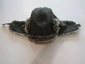 Goodfellow & Co Faux Fur Lightweight Green Trapper Style Ear Flap Quilted Hat - Picture 1 of 10