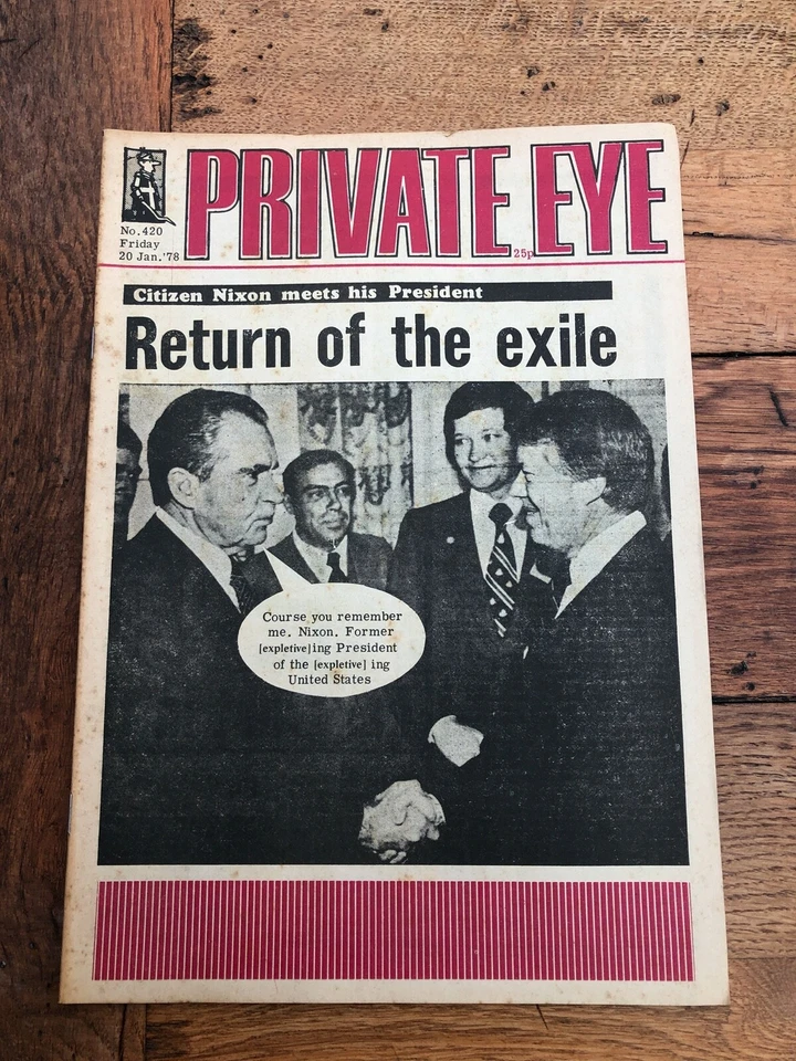 20th of jan 1978 ( private eye  ) return of the exile . nixon  - Image 1 of 1