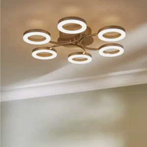 Ceiling Light John Lewis Boyd LED 6 Arm Semi Flush Matt Nickel - CUSTOMER RETURN - Picture 1 of 11