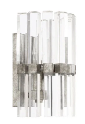 Aplique de pared Capital Lighting Cambridge de una sola luz de 5" de ancho con detalles de cristal Foto 1 de 2