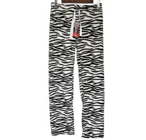 Carnival Woman’s Intimates Lounge Pants Medium Black White Zebra Soft NWT - Picture 1 of 9