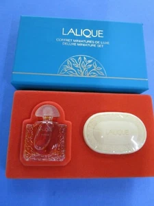 New In Box Lalique Deluxe Miniature Set Mini Parfum + Soap - Picture 1 of 11