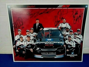 Autographed NASCAR 8" x 10" Photo: Dale Sr. - Dale Jr - Kelley - Kerry Earnhardt - Picture 1 of 2