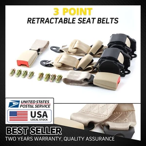 2Sets Retractable Seat Belt Lap Belt 3 point FOR 1998-2019 Ford F-150 250 350 - Picture 1 of 14
