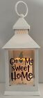 PERSONALISED Gnome Sweet Home WHITE BATTERY POWERED Lantern CANDLE