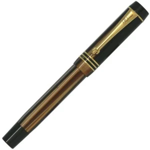Padrino Premier Tiger's Eye Brown and Gold Roller Ball Pen - Picture 1 of 3