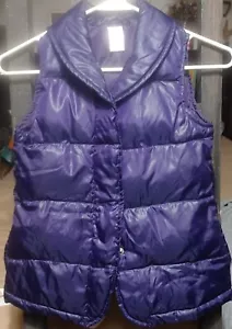 Girls Gymboree Purple Button Up Puffer Vest Size (S) 5-6 - Picture 1 of 8