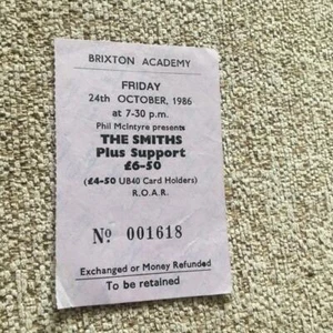 The Smiths Morrissey ticket Brixton Academy 24/10/86 #001618 - Picture 1 of 1
