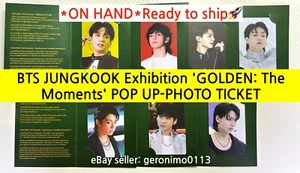 [OFFLINE] BTS JUNGKOOK Exhibition 'GOLDEN: The Moments' POP UP-PHOTO TICKET - Picture 1 of 10