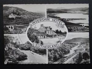 Sutherland INVERSHIN HOTEL 5 Image Multiview c1959 RP Postcard J.B. White - Picture 1 of 5