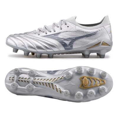 美津浓 Morelia Neo4 IV Beta β Elite MD P1GA254204 银色男式足球鞋 — 第 1/4 张图片