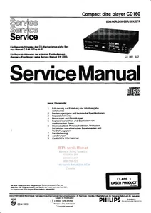 Manual de servicio Philips CD 160 - Imagen 1 de 1